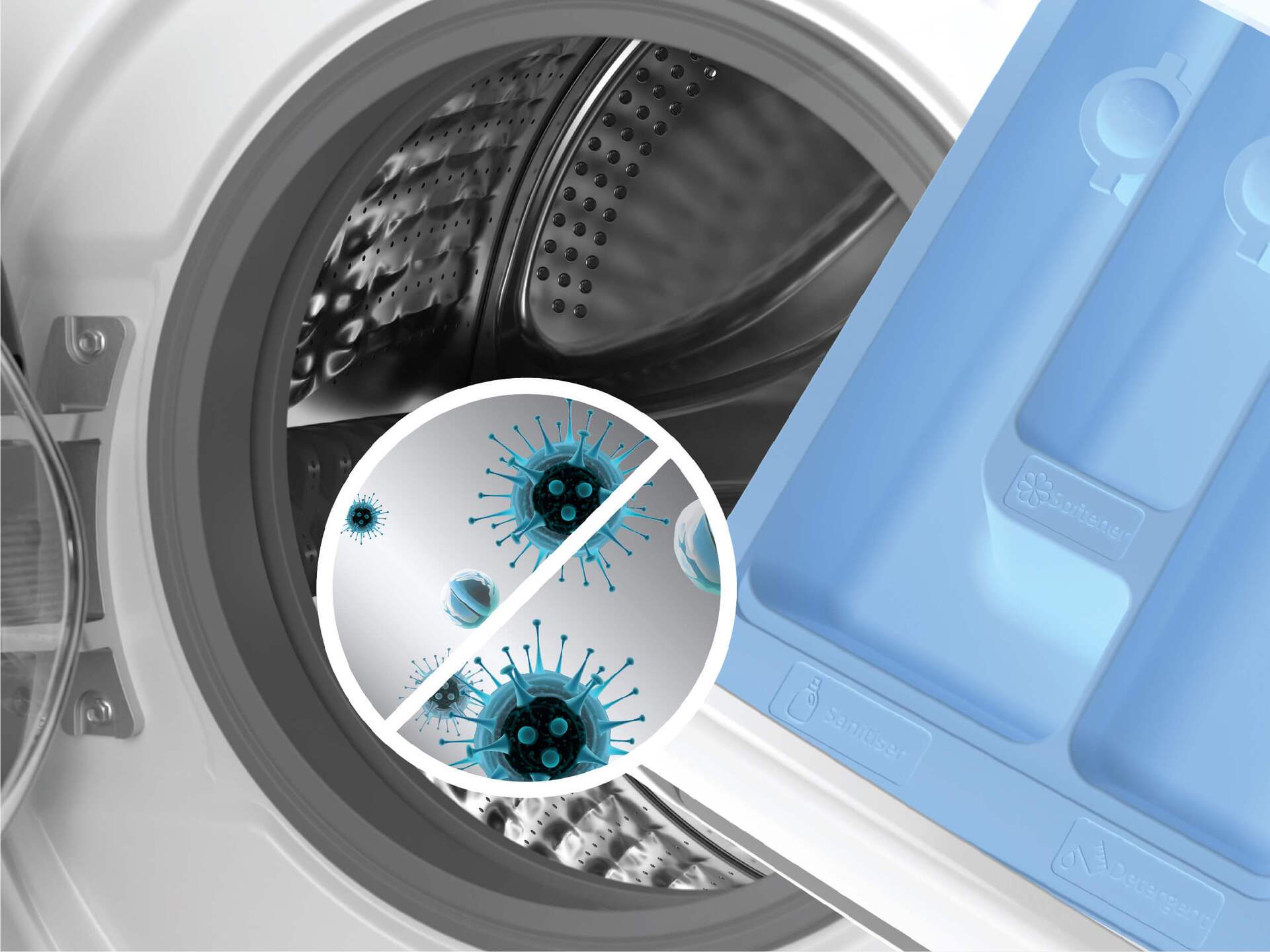 Khay nước giặt và đệm cửa kháng khuẩn